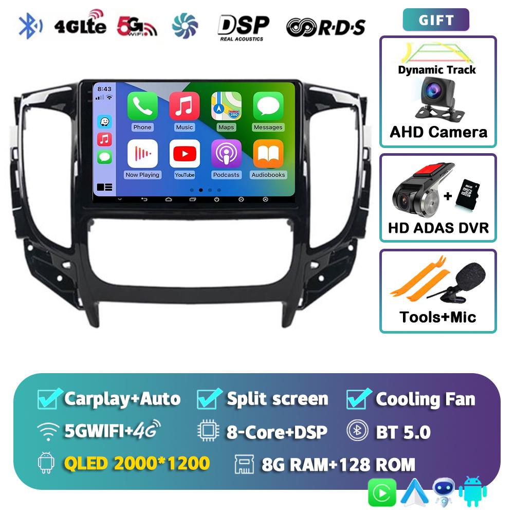 Android 14 Carplay Car Radio For Mitsubishi Pajero Sport 3 L200 5 Triton 3 2015 2016 2017 2018 2019 Multimedia Video Player GPS