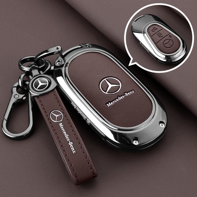 OQA4   Car Key Case Cover For Mercedes Benz C E S Class GLC CLE EQE W206 W214 W223 S350 S400 S450 E300 Keychain Fob