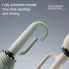 105CM reinforced automatic umbrella, large curved handle head windproof and waterproof telescopic handle umbrella