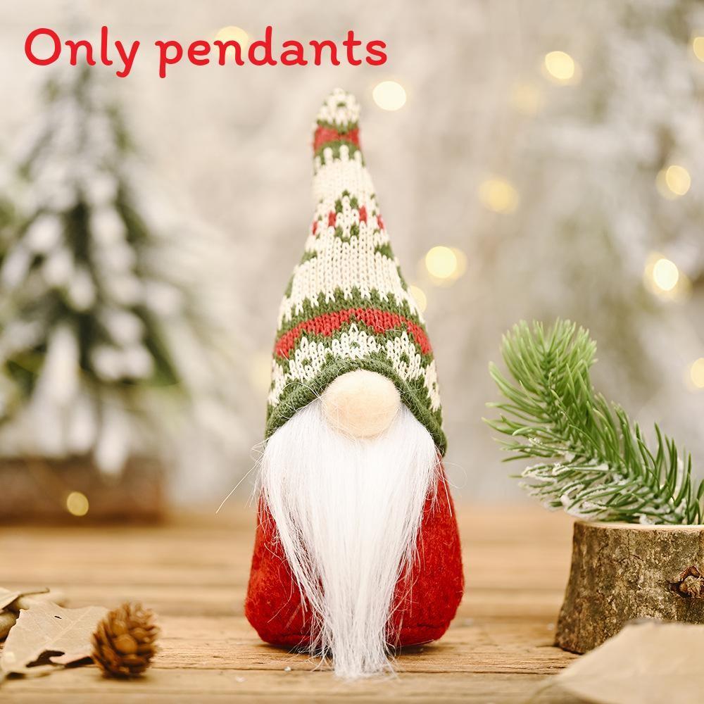 Christmas Fairy Snowflake Knit Hat Forest Elder Figurine Decorative Gift For Holiday Decor