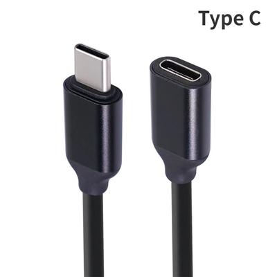 USB-C-Datenkabel, 60 W, Typ-C-Verlängerungskabel, Typ-C-Stecker auf Buchse, 3 A, Verlängerungskabel, vergoldet, Verlängerungskabel für Ladegerät