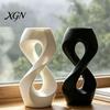 High End Shelf Decor Minimalist Abstract Sculpture, Modern Geometric Art Ornament, 3D Printed Sculpture Desktop Statue for Home Living Room