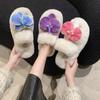 Fashion 2024 New Home Women's Slipper Shoes for Women Autumn Winter Contton Warm Plush Non Slip Grip Fluffy Embroidery Shoes Large Size