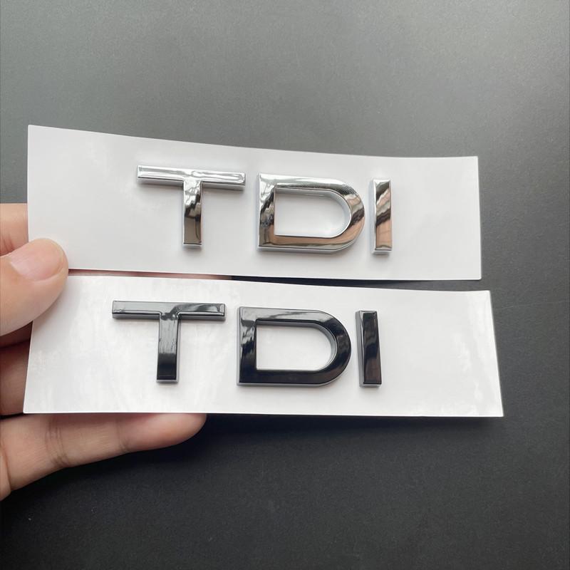 For Audi RS3 3D ABS Black Logo TDI Emblem Letters Car Trunk Badge For Audi A3 Sticker A1 A4 A5 A6 A7 A8 Q3 Q5 Q7 TDI Letters Accessories