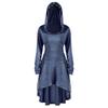 Stylish Punk Women's Plus Size Lace Up Dip Hem Tunic Hoodie Long Sweatershirts Dress Top For Every Occasion