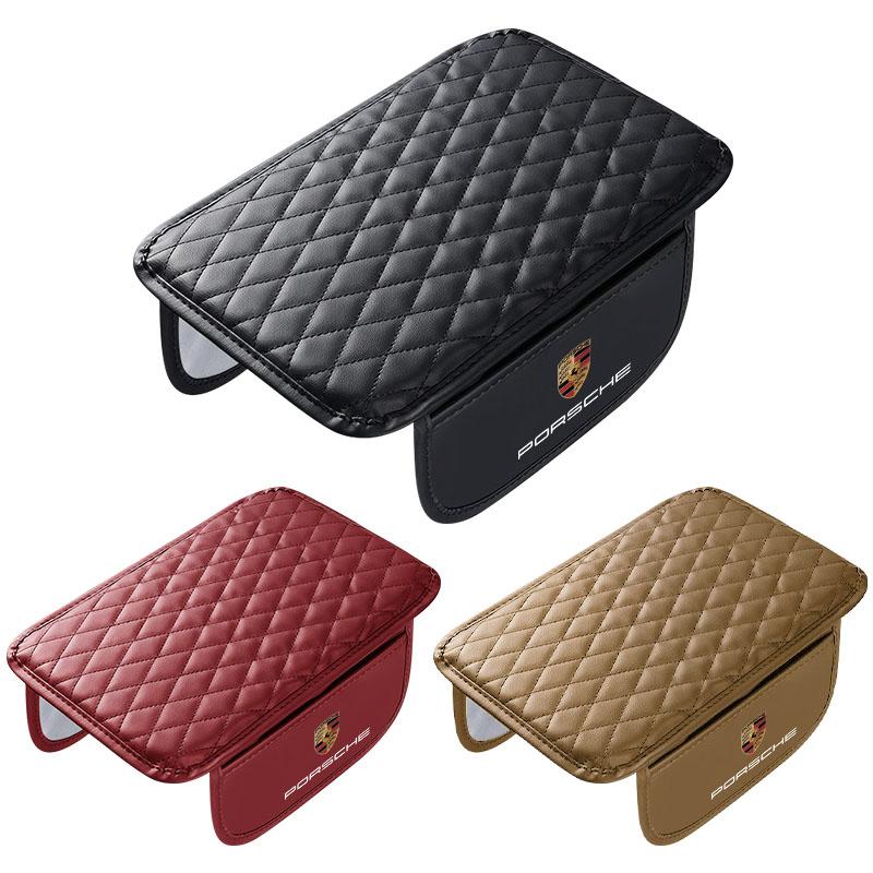 1Pcs Leather Auto Consoles Car Armrest Cushion with Storage Car Styling For Porsche Boxster Cayenne Panamera Macan Cayman 911 918 996 917 991