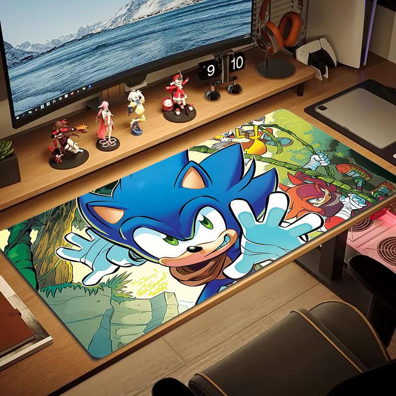 Sonic the Hedgehog Print Cushion Non-slip Laptop Tablet Big Mousepad XXL Mat Mini PC Playmat With Lock Edge