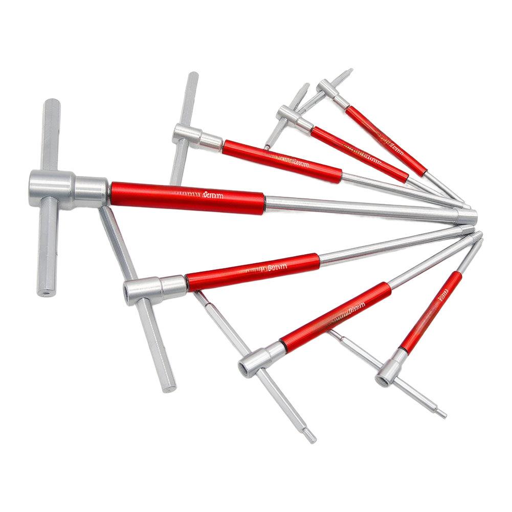 Extended T-Socket Wrench Screwdriver T Type Hex Spanner 2-10mm Chromium Vanadium Steel For Mechanical Repair Hand Tool