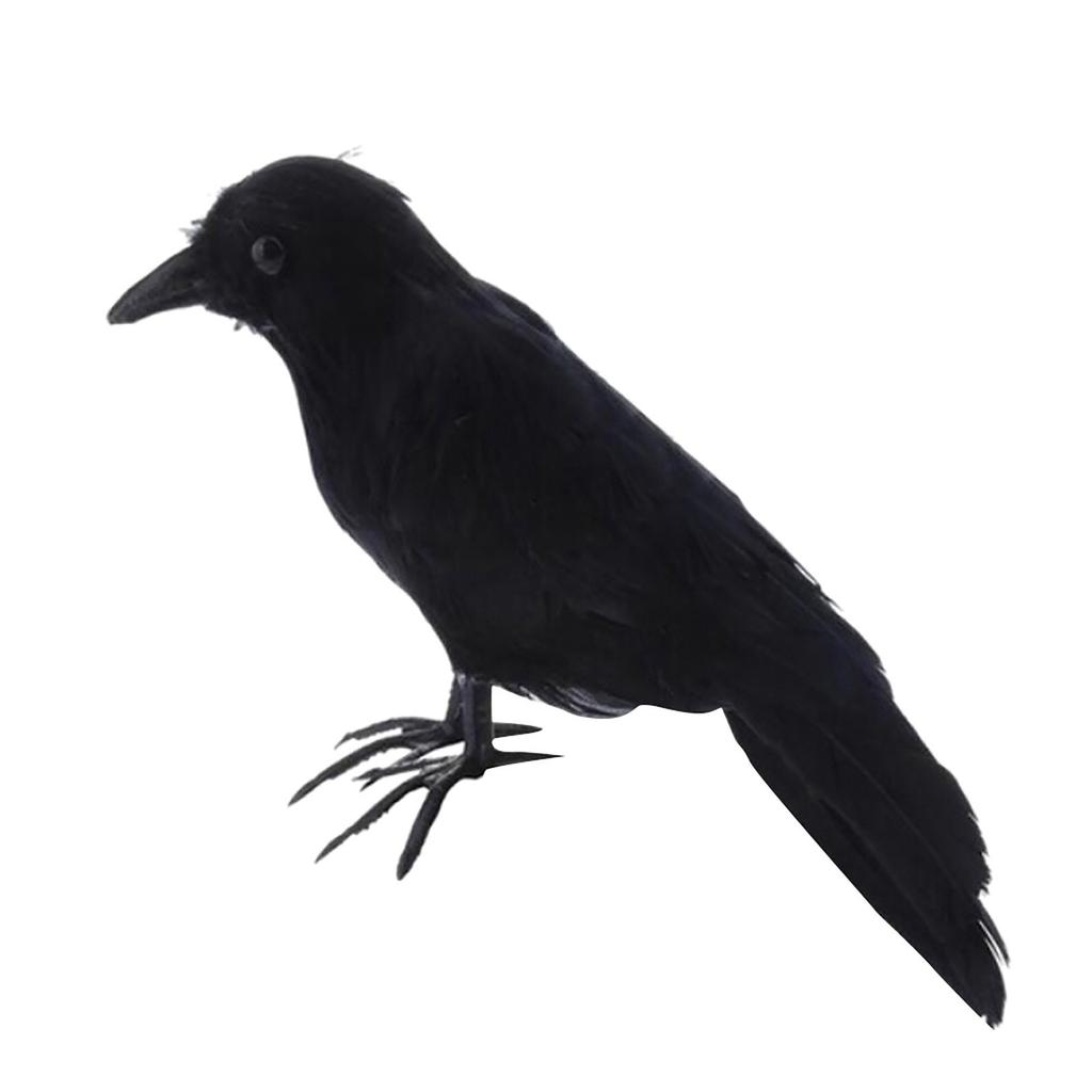 Simulated Feather Crow Halloween Party Supplies Decoration Photography Scene Props Feather Crow Decoration