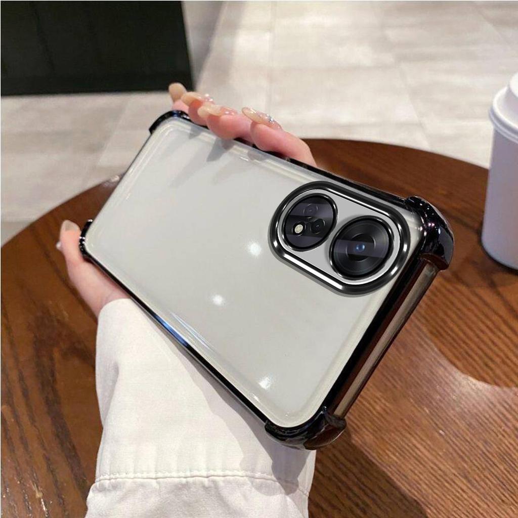 Case for OPPO Reno8 T 4G Electroplated Color Border Clear Phone Casing Cover