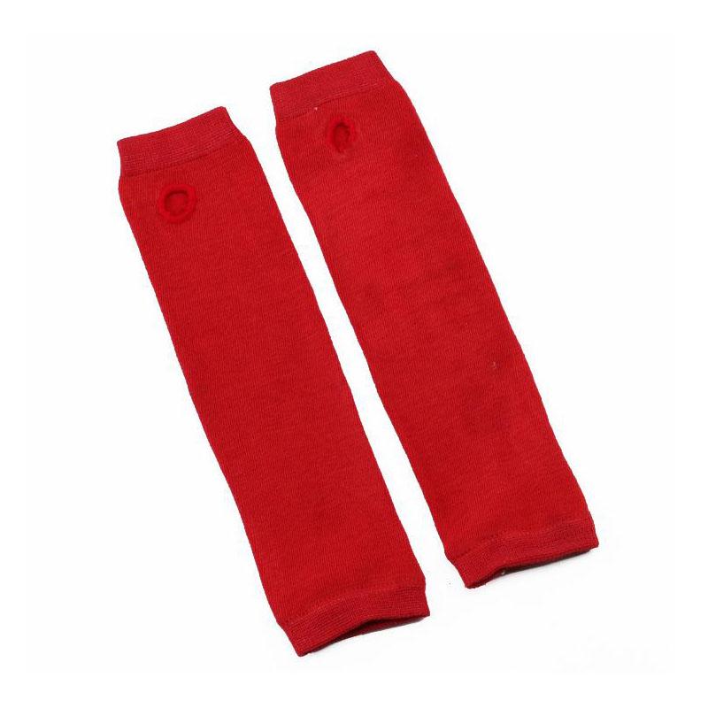 Длинные теплые перчатки без пальцев в стиле панк, готический рок красный