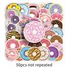 50PCS Sweet Donut Stickers: Trendy Graffiti Designs for Laptops, Cars & More