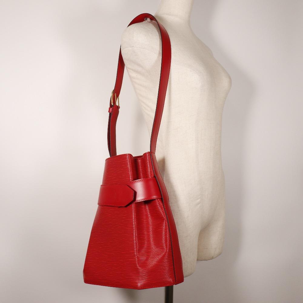 LOUIS VUITTON Sack de Paul Shoulder Bag M80207 Castilian red Red Epi Leather Women Used