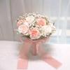Romantic Wedding Bouquet Artificial Roses Multi-functional Silk Artificial Flowers Real Touch with Silk Ribbon Mariage Bouquet