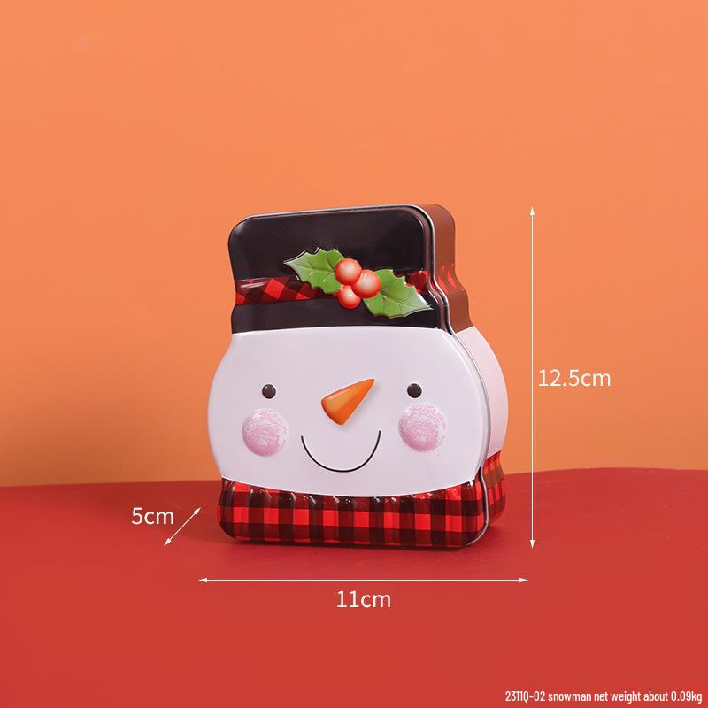Christmas Gingerbread Man & Santa Claus Tin Cookie and Candy Storage Box