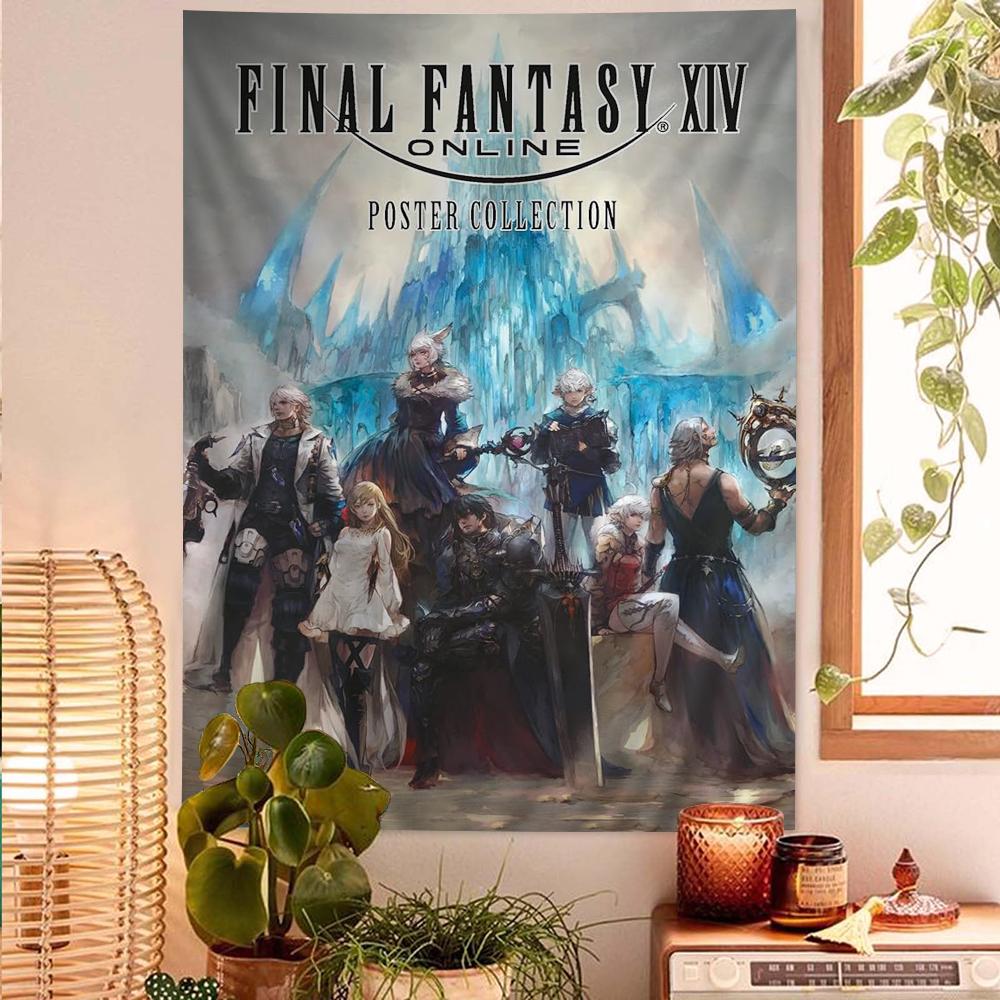 Mandala Wall Hanging Sheets Final Fantasy XIV Anime Game Colorful Tapestry Wall Hanging Bohemian Wall Tapestries