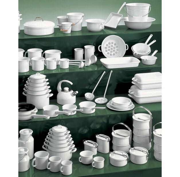 Сотейник Riess Classic с крышкой 22 см белый 3 л (0131-033)