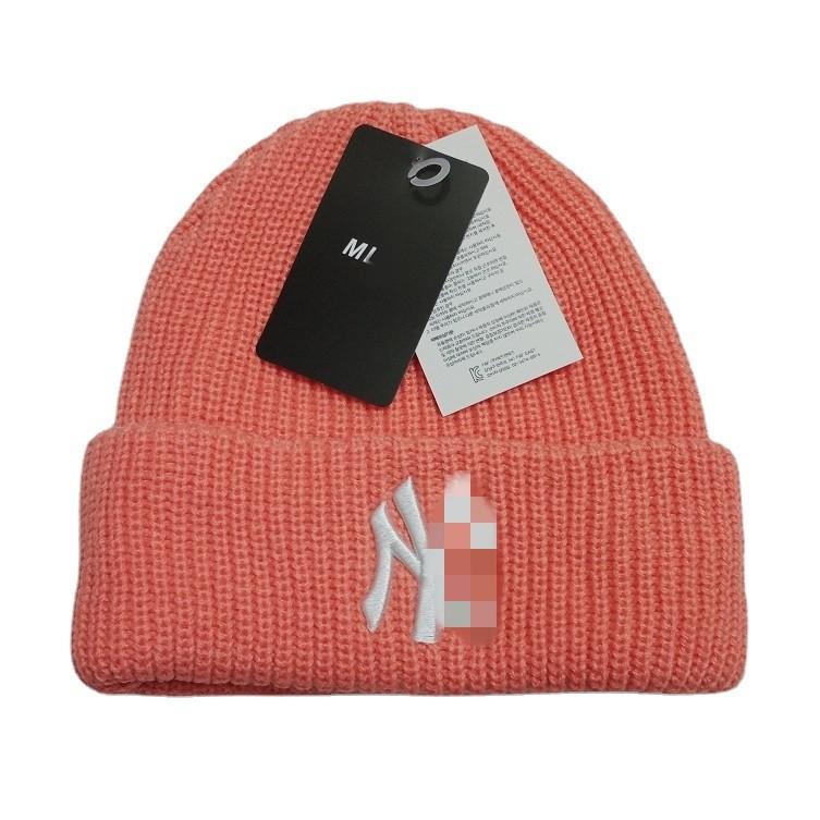 Embroidery Knitted Girl Cap Black Hat No Brim Warm Beanie Winter Casual Wear