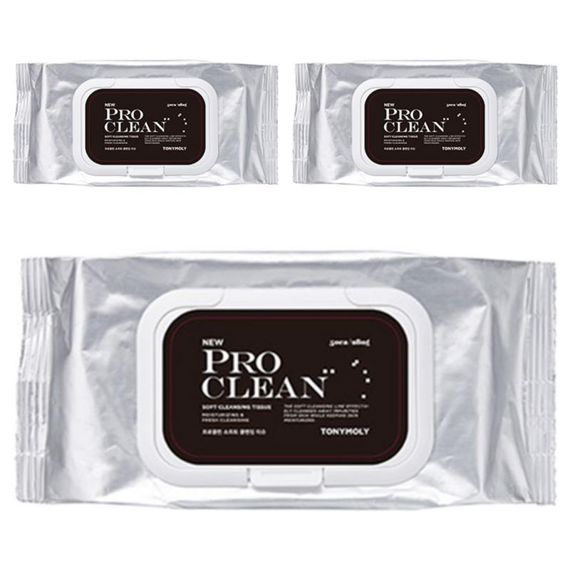 Tony Moly Pro Clean Soft Cleansing Tissues, 50 wipes, 3 pcs