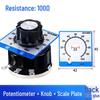 WX112 050 Adjustable Single-Turn Wirewound Potentiometer: 47, 560 Ohm, 1K, 2.2K, 4.7K, 10K, 47K Knob