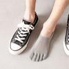5 Pairs Invisible Toe Socks Summer Thin Cotton Mesh Shallow Mouth Soft Elastic Breathable Deodorant Cool 5 Finger Socks Sokken