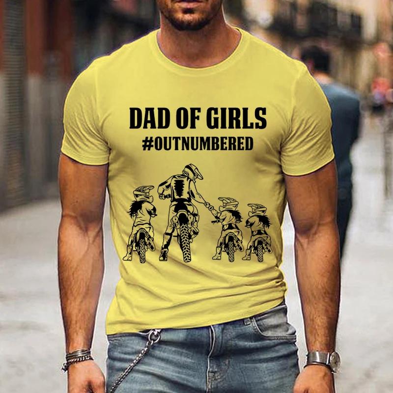 

Новая мужская футболка ко Дню отца, футболка с принтом «Папа девочек», модная футболка с коротким рукавом для мужчин XXXXXL жёлтый
