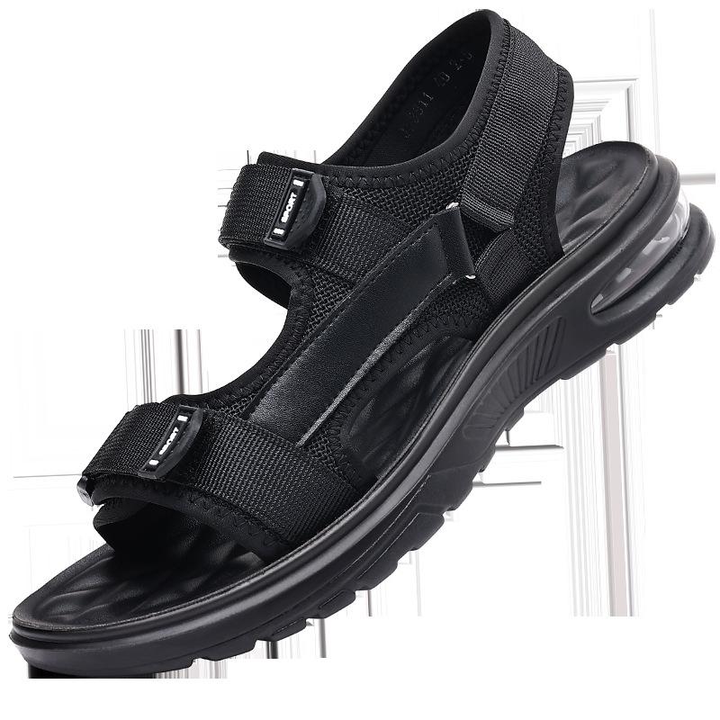 Summer New Sandals Men's Velcro Cool Slippers 2025 Non-slip Fashion Casual Driving Breathable Beach Shoes Men