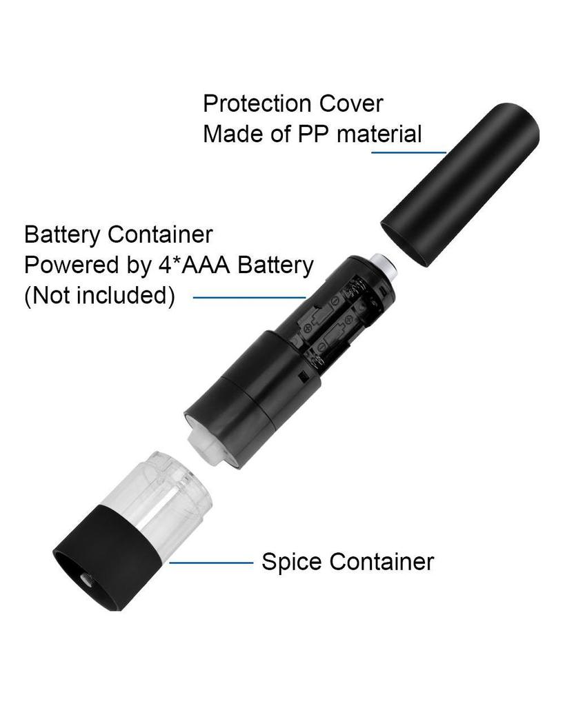 S LED světlem Elektrický automatický mlýnek na pepř sůl Pro vaření Restaurace Kořenící láhev Kuchyňské nářadí Kuchyňské doplňky Mlýnek na koření