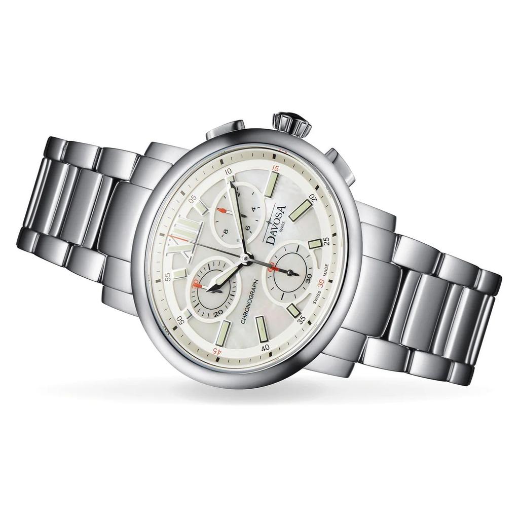 Davosa Chronograph Silver Swiss-Made Watch, 168.578.15, Men's,