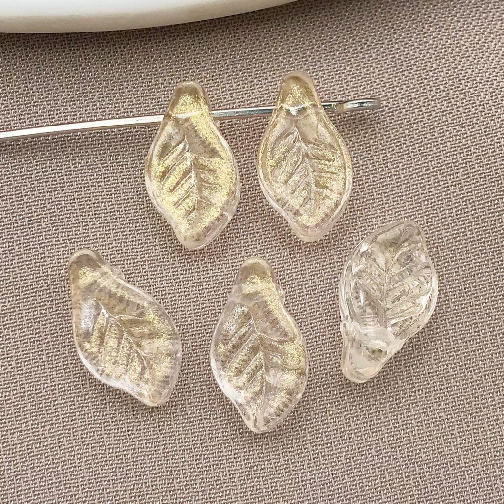 Glass Leaf Charm Keychain & Bracelet Bead DIY Kit