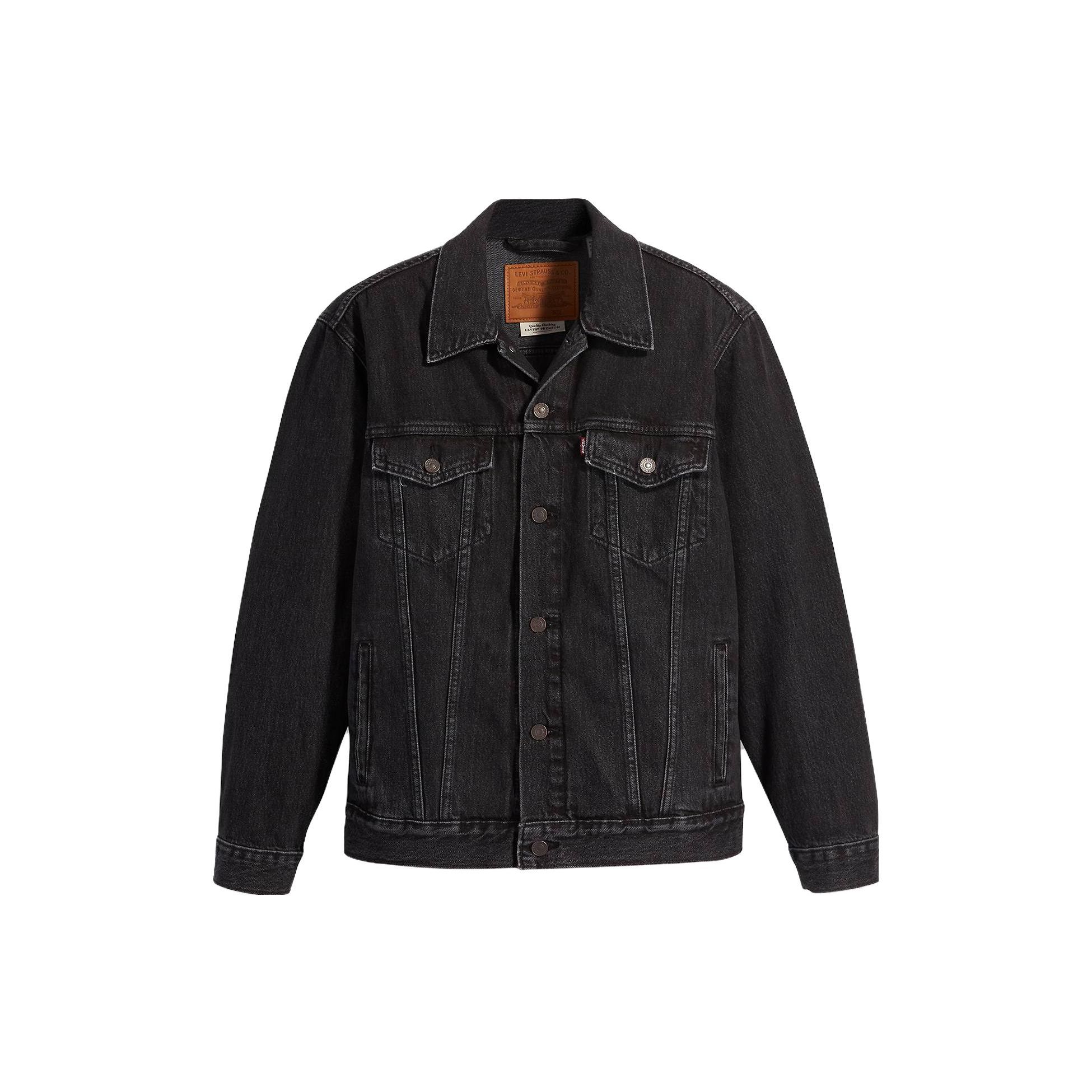 

Levis Свободный крой Модная Простая Куртка с длинным рукавом Мужские куртки Черный A57820000 S