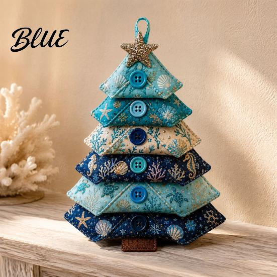 Handmade Seasonal Home Decor DIY Quilted Fabric Tree Kit Halloween Sewing Craft Creative Gift for Lovers Christmas Hanging Ornament Holiday Projects