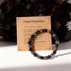Festive Gifts Black Onyx Hematite Red Gold Flake Glass Beaded Bracelet Minimalist Fashion Jewelry For Men Women Daily Wear Gift