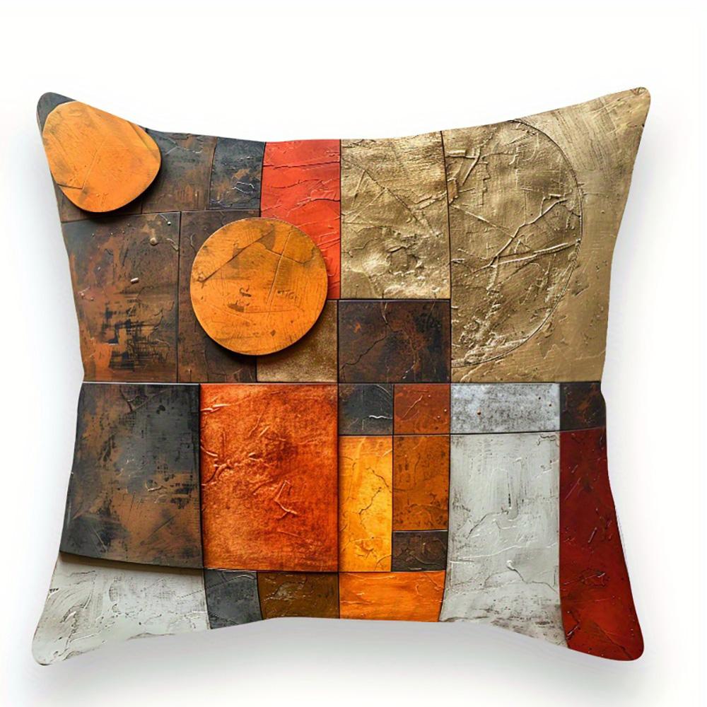 

Яркие декоративные подушки с абстрактным узором для стильного акцента в доме, чехол для диванной подушки для украшения дома и комнаты 16x16in 40x40cm
