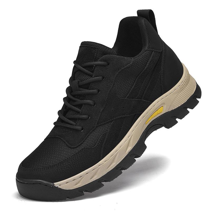 Men s Cross-Border Shoes: Thick Sole, 6cm Height Increase, Casual, Breathable, Sporty, Work-Ready. 40 черный 8см
