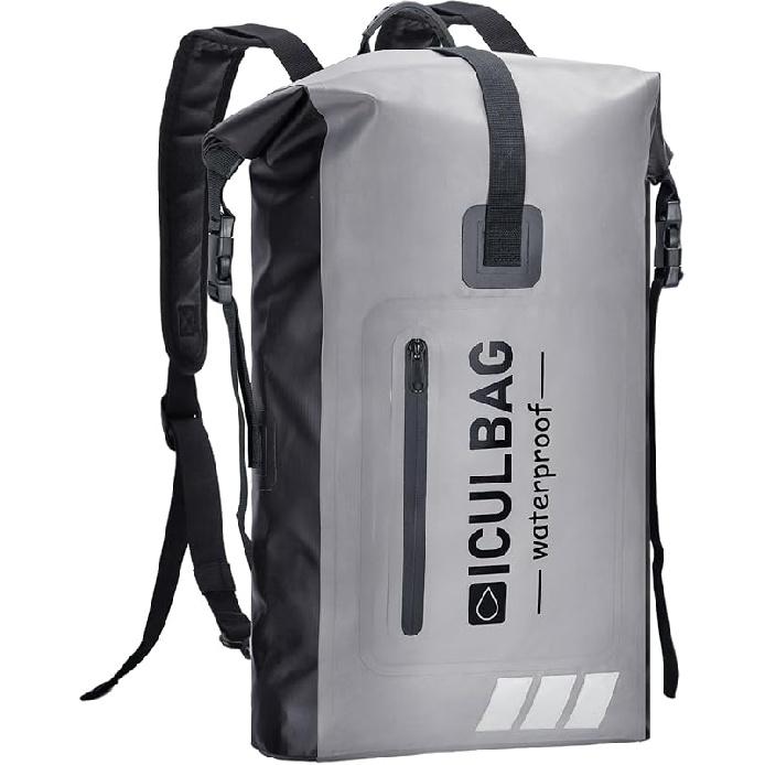 Dry Bags for Kayaking Waterproof Backpack for Women Men Waterproof Bag For Kayaking Boating Beach Travel Dry Bag Gray 20L серый