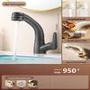 Luxury Cream White Pull-Out Lift Basin Faucet