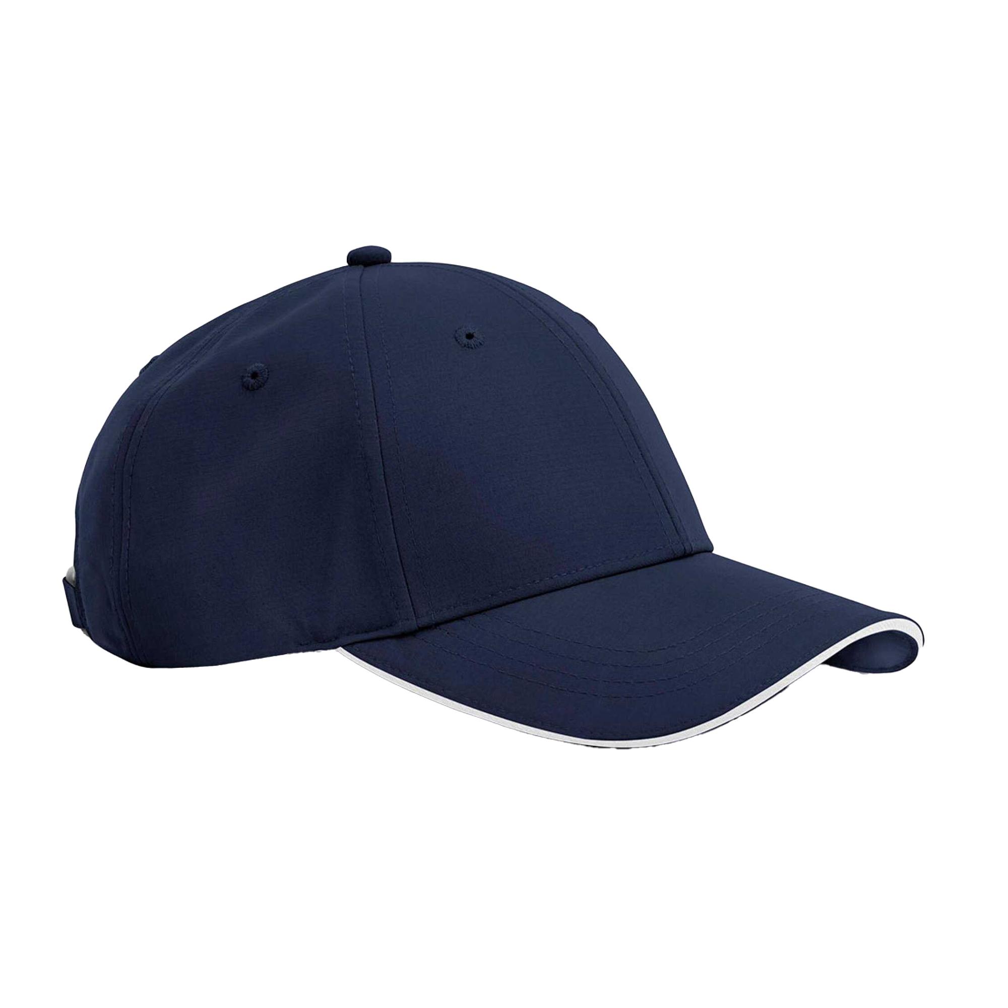 Beechfield Team Sports-Tech Baseballpet One Size Vloot/wit