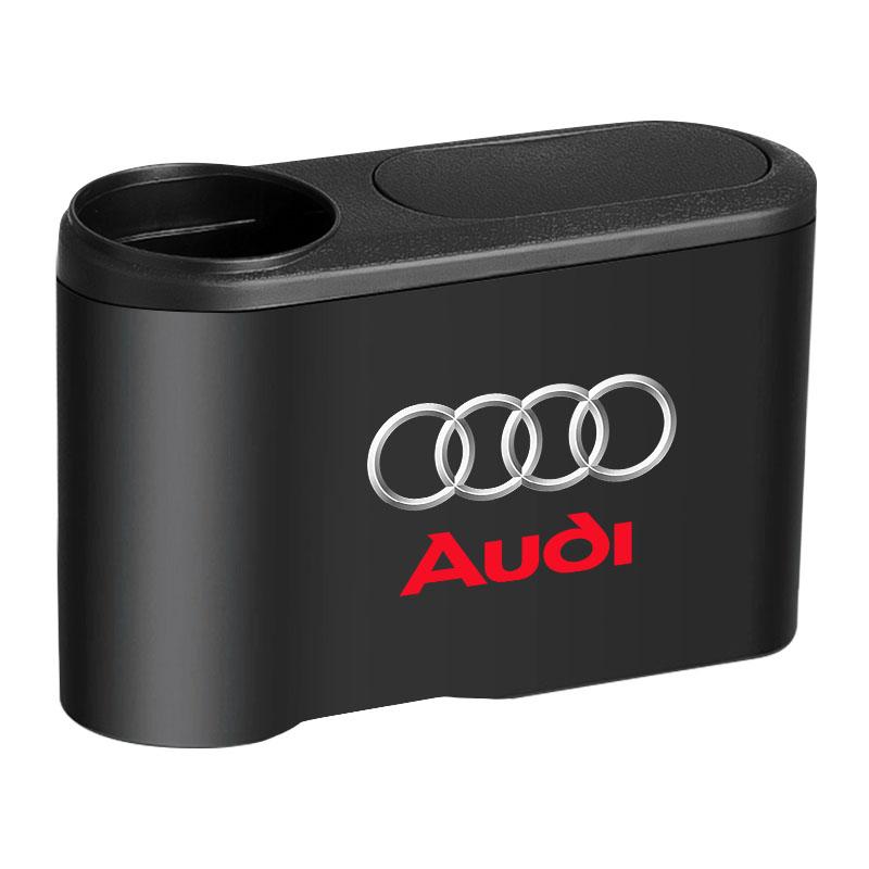 Hanging Car Trash Can Auto Emblem Garbage Box Accessories For Audi C7 C6 C5 B5 B6 B7 B8 B9 D3 Q3 Q5 Q7 TT A1 A3 A4 A5
