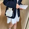 New niche bucket bag trendy personalized high-end messenger bag simple atmosphere pearl portable women's bag