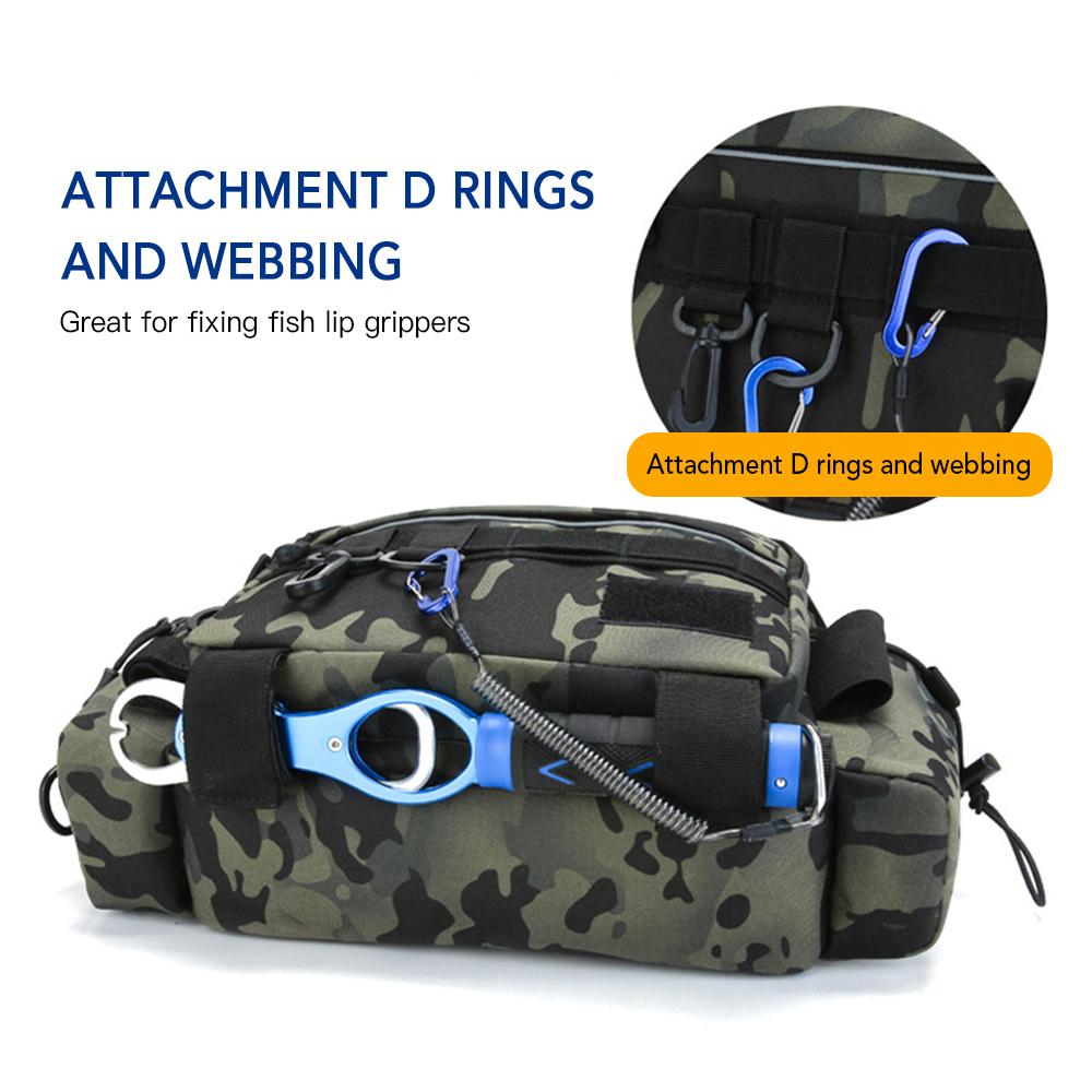 Multifunctional Fishing Tackle Bag Outdoor Water-resistant Fishing Sling Pack Waist Bag Reel Lure Storage   Bag