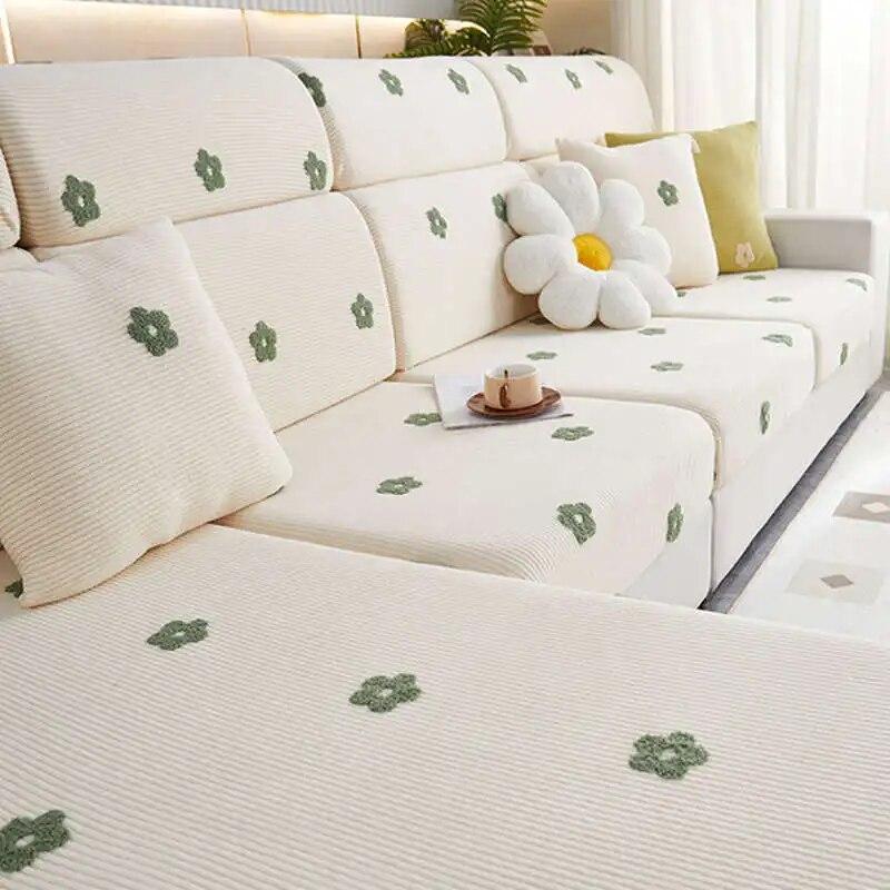 

Утолщенные флисовые чехлы для диванов с вышивкой, универсальные нескользящие подушки для дивана, чехол, комбинированный диван-матрас Backrest Cover S