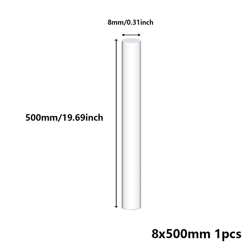 1-5pcs DIY Clear Acrylic Rods 500mm Round Bars - Easy Cut & Shape for Custom Builds, Craft Projects