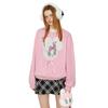Essley Rabbit Applique Loose Crewneck Sweatshirt