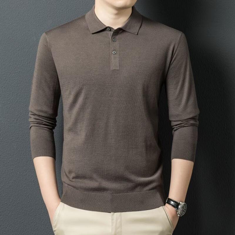 

Men s Wool & Silk Blend Casual Lapel Sweater 190/3XL