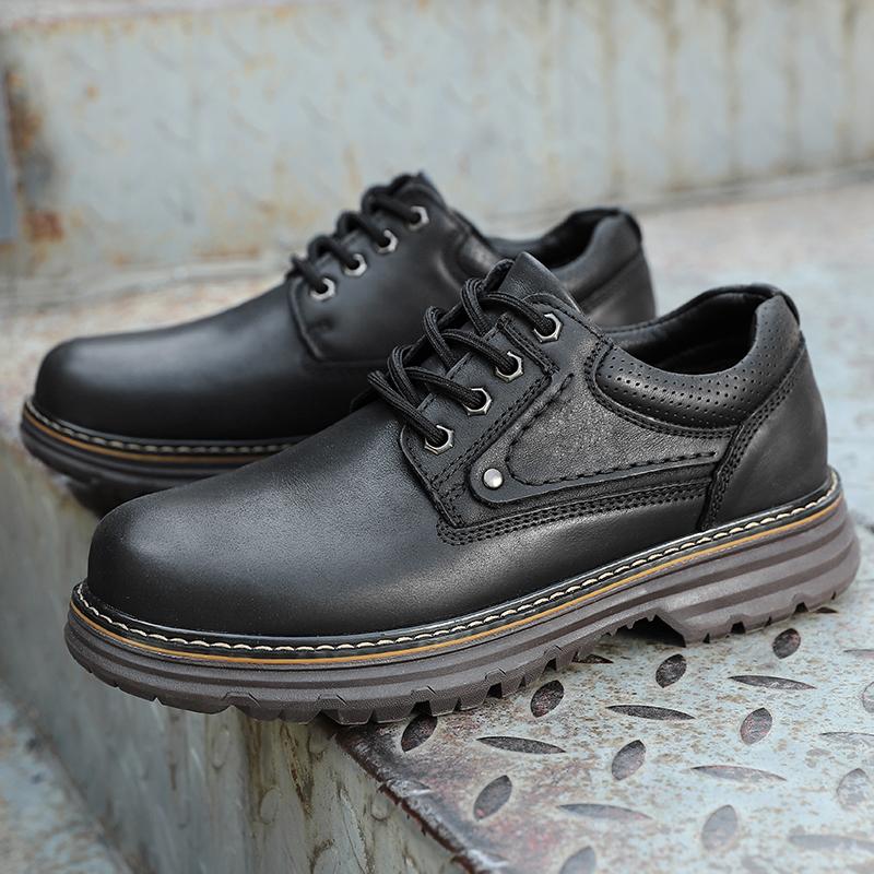 Fashion New Arrival 2025 Men's Retro Big Toe Hiking Shoes Low-Top Outdoor Casual Work Boots Waterproof Anti-Slip for Hiking & Daily Wear