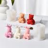 Love Rabbit Silicone Candle Mold DIY  Valentine's Day Rose Bear Love Shape Handmade Candle Gypsum Gift Home Decoration