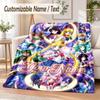 Sailor Moon Personalizowany Koc Flanelowy Miękki Ciepły na Sofę Łóżko do Użytku Domowego