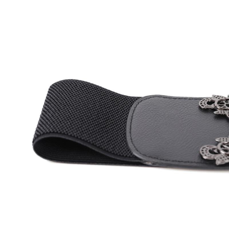 PU Leder Taillenband Elastischer Taillenformer für Damen Mädchen Stilvoller Breiter Gürtel Taillenornament für Modische Dame