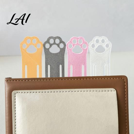Cute Cat Bookmark Paw Bookmark 3D Printed One-Piece Mold Elastic Stable Book Page Holder Hold Hollow Clip for Reading Accessory